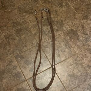 Brown nylon draw Reins
